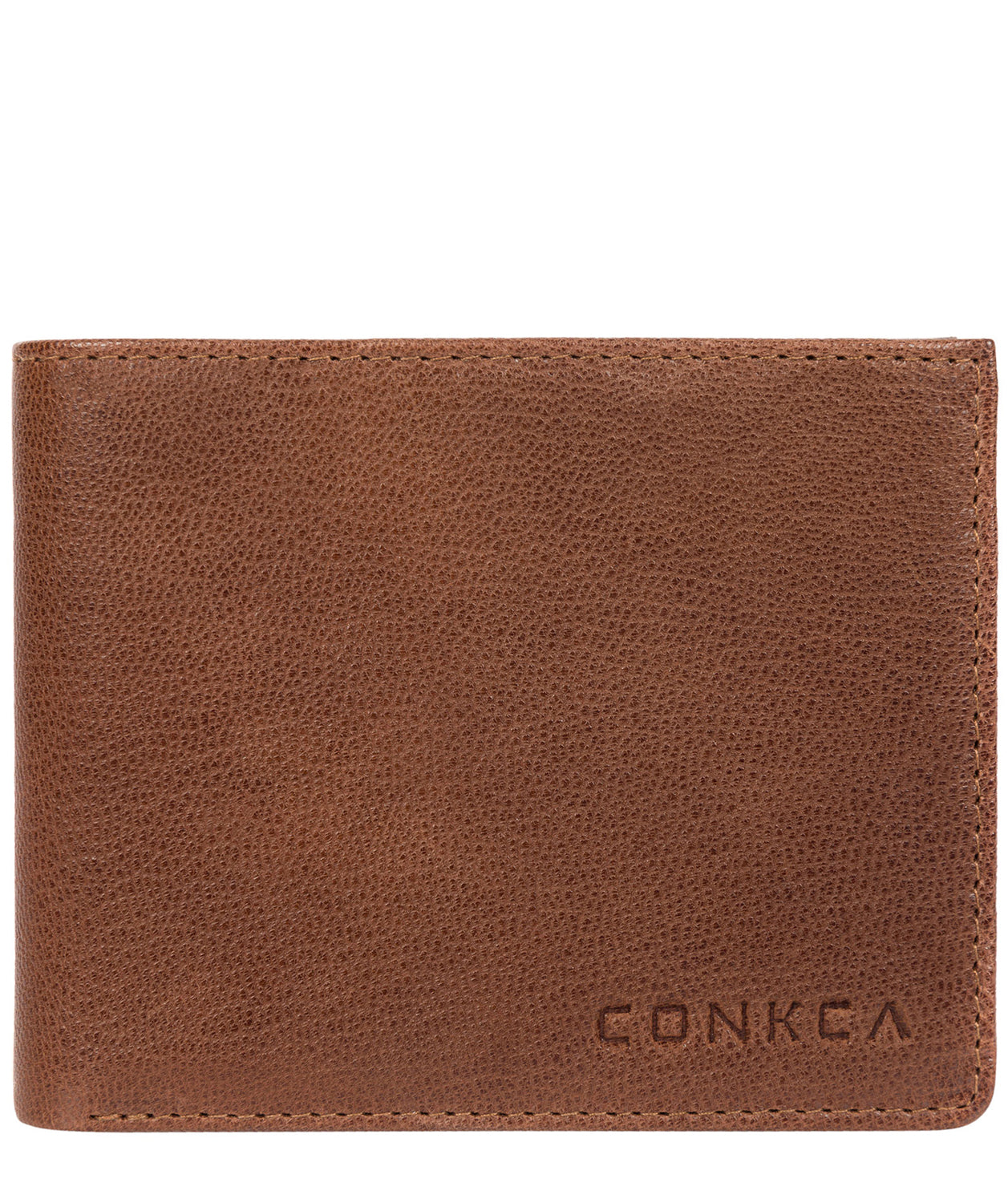 'Saul' Conker Brown Tri-Fold Leather Wallet Pure Luxuries London