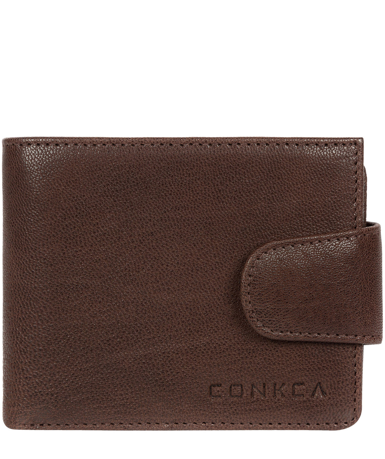 'Bret' Dark Brown Bi-Fold Leather Wallet Pure Luxuries London