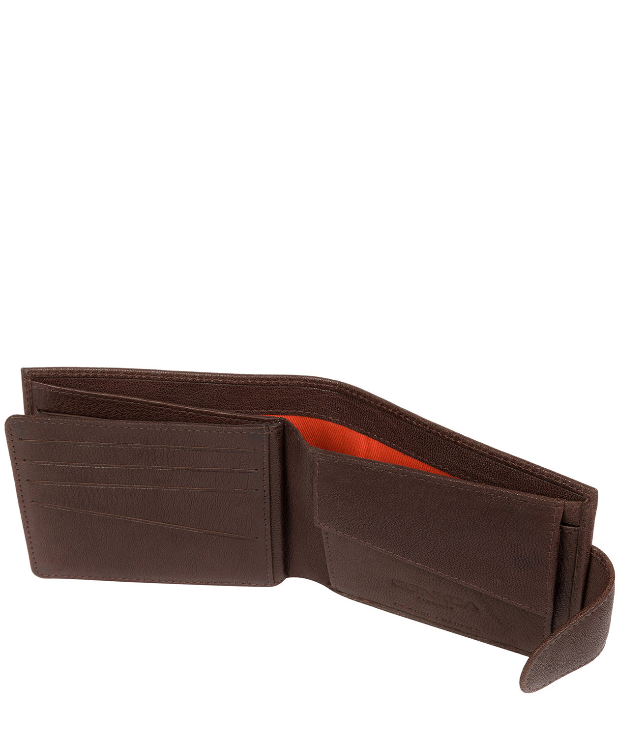 'Bret' Dark Brown Bi-Fold Leather Wallet Pure Luxuries London