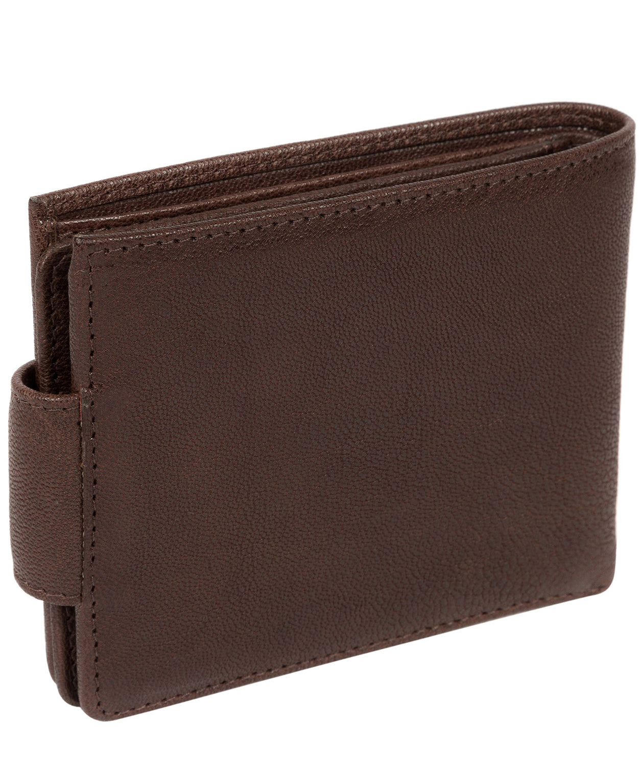 'Bret' Dark Brown Bi-Fold Leather Wallet Pure Luxuries London