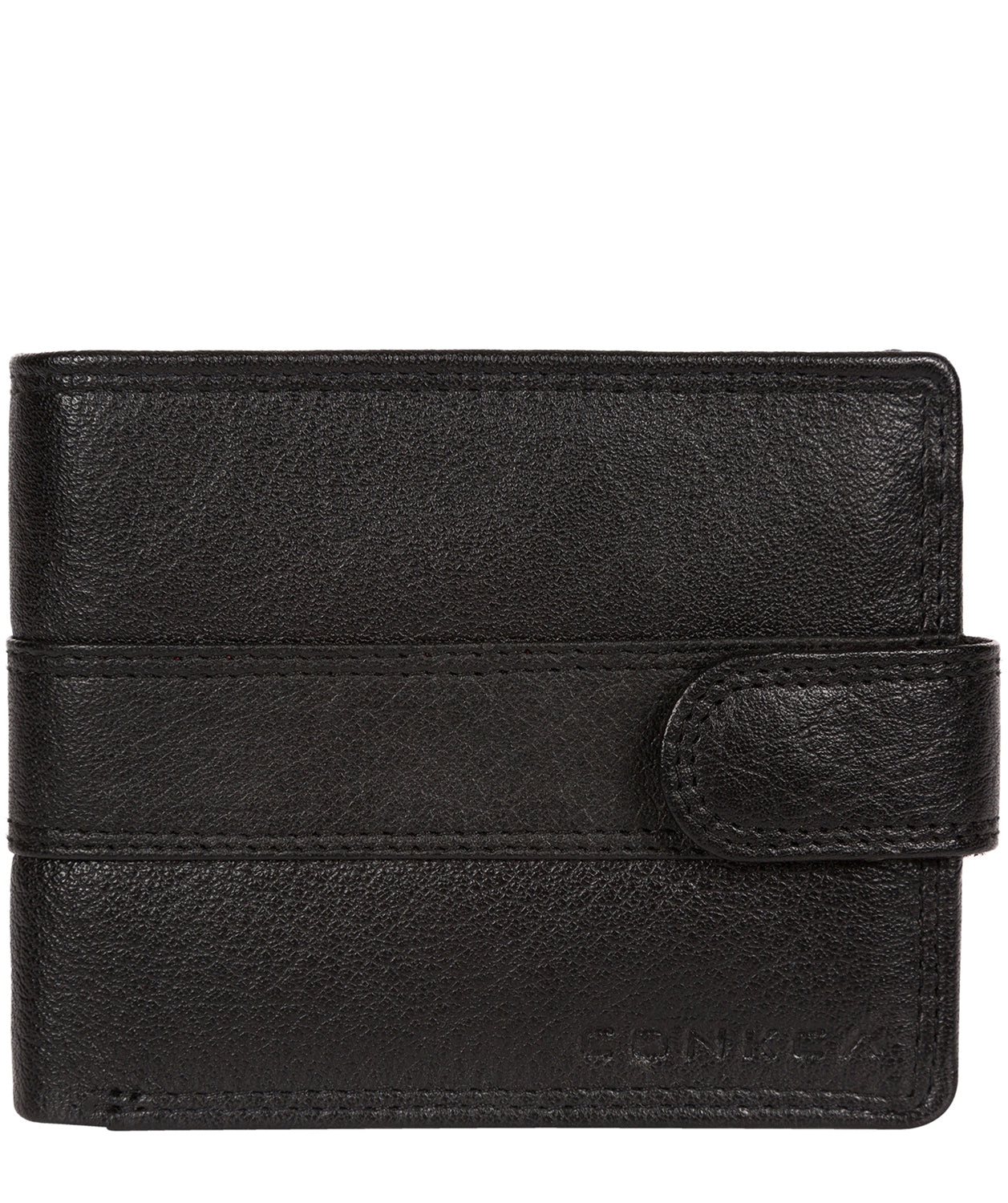 'Roth' Black Bi-Fold Leather Wallet