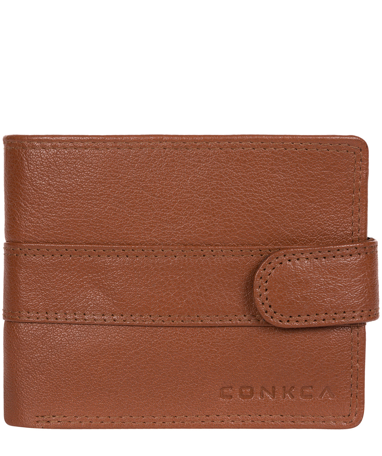 'Roth' Chestnut & Dark Brown Bi-Fold Leather Wallet