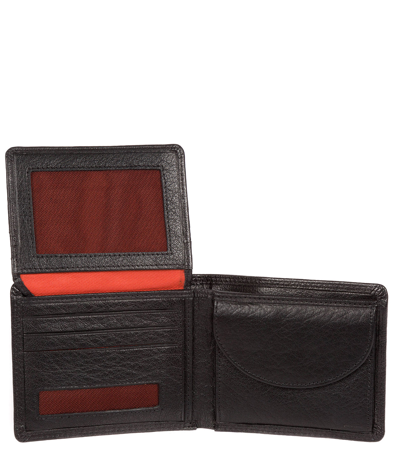 'Moon' Black Bi-Fold Leather Wallet image 3