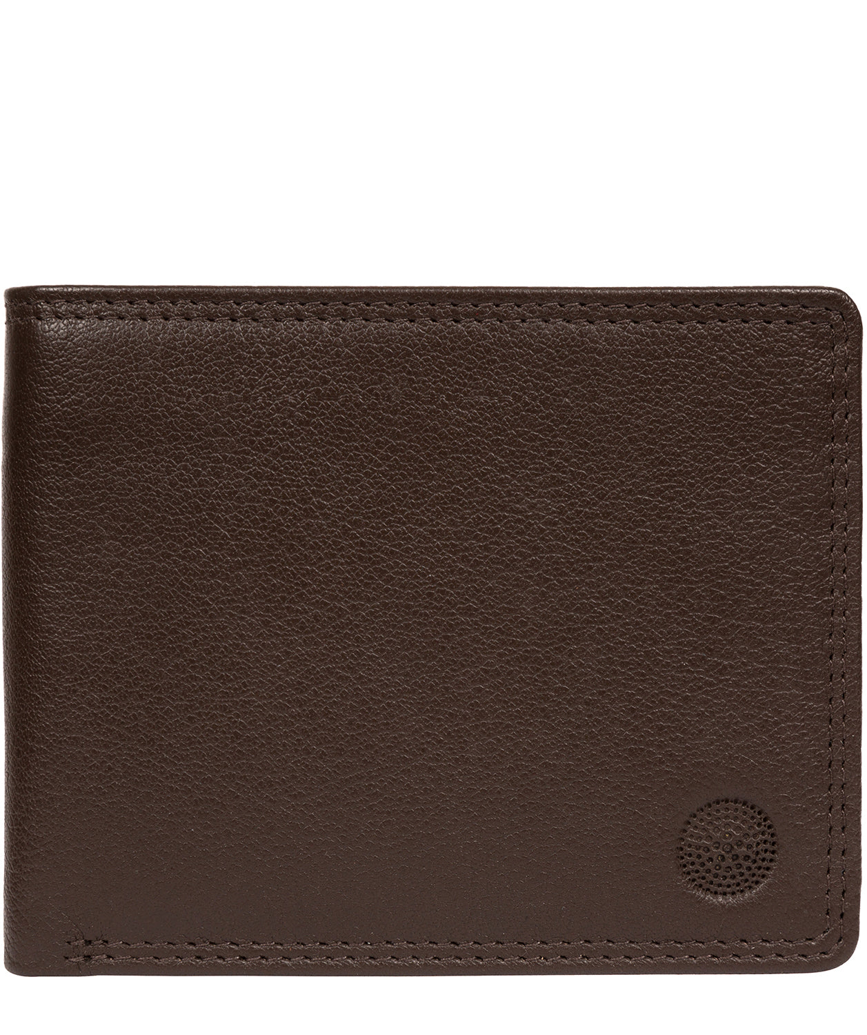 'Moon' Dark Brown Leather RFID Wallet