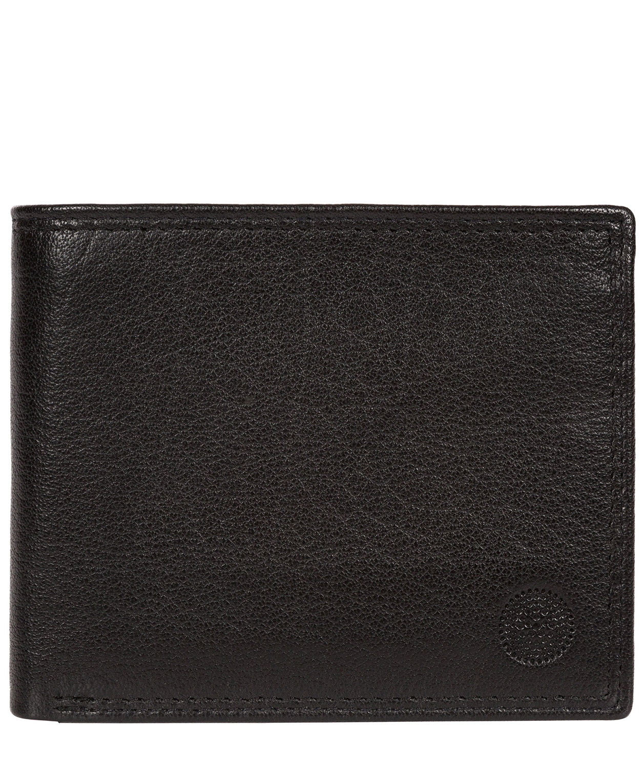 'Edge' Black Bi-Fold Leather RFID Wallet image 1