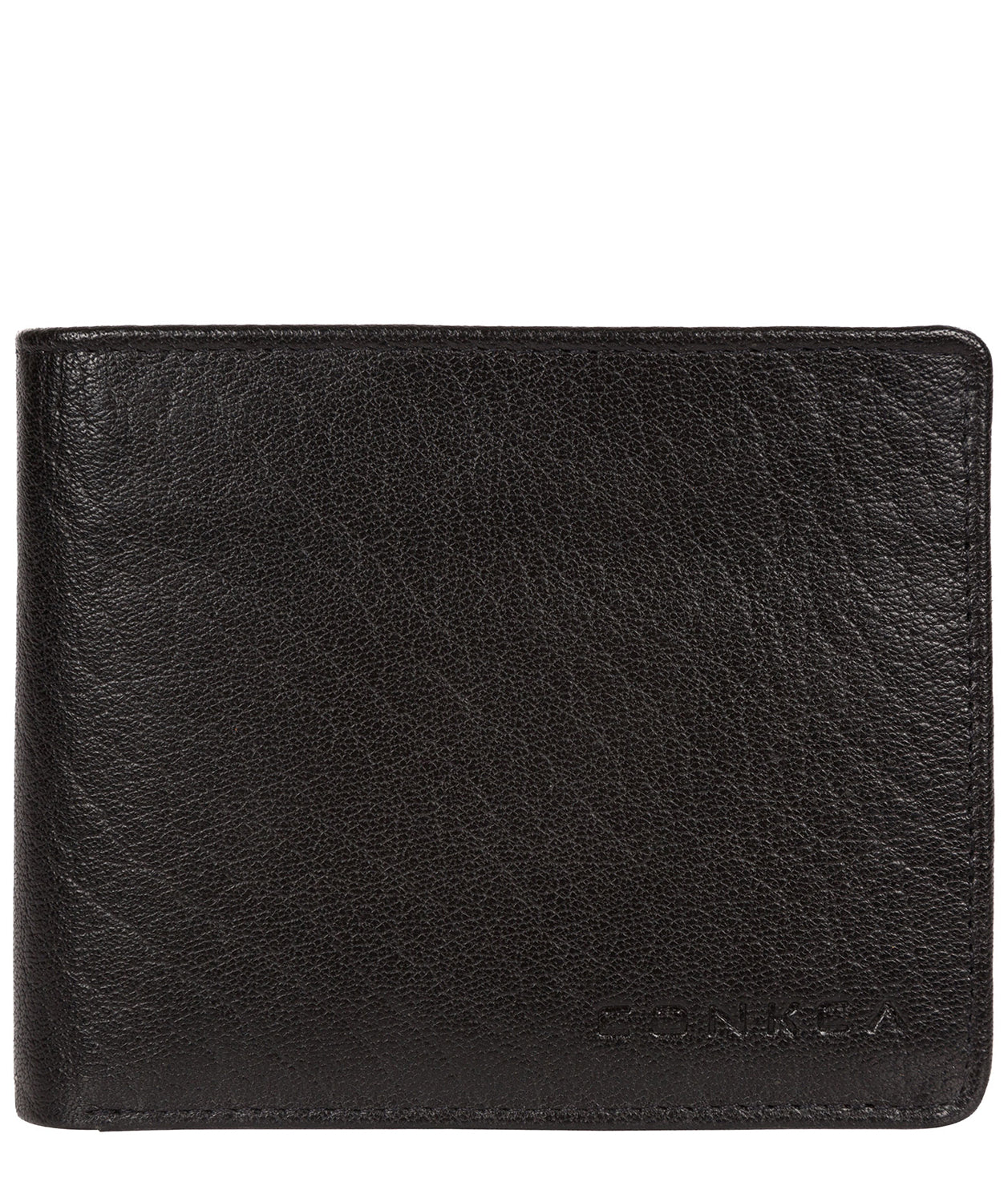 'Cobain' Black Bi-Fold Leather Wallet image 1