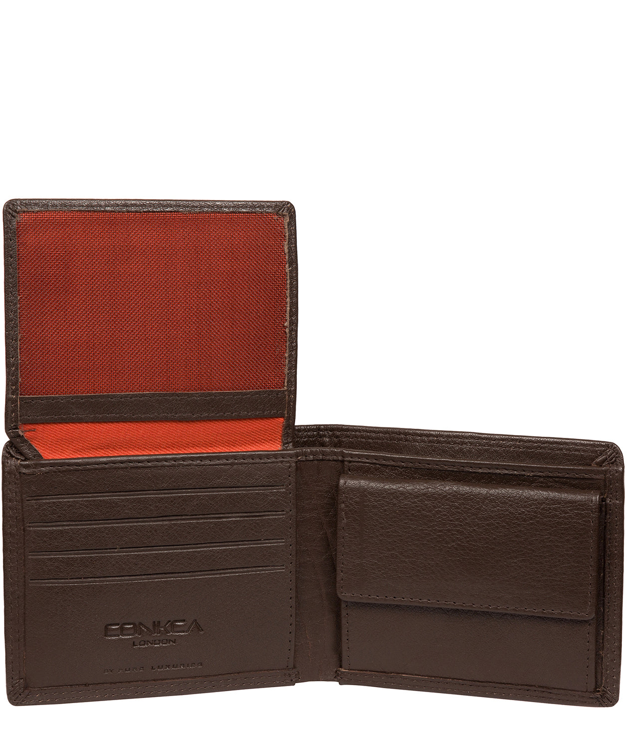 'Ike' Dark Brown Leather RFID Wallet Pure Luxuries London