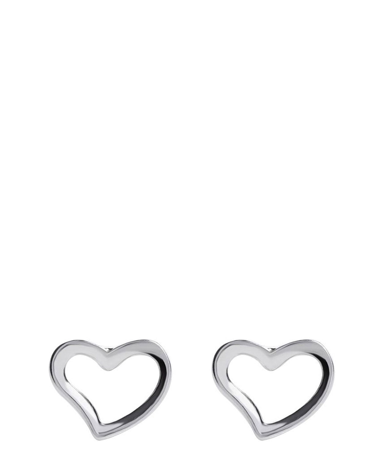 Gift Packaged 'Rosabella' Sterling Silver Heart Outline Earrings